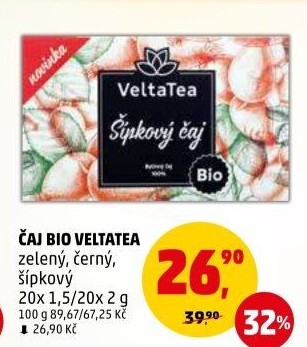 Čaj zelený bio Velta Tea