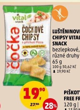 Chipsy bez lepku Vital snack