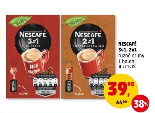 Instantní káva porcovaná 3v1 Nescafé