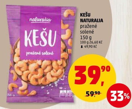Kešu pražené Naturalia