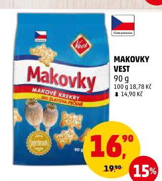 Krekry makovky Vest