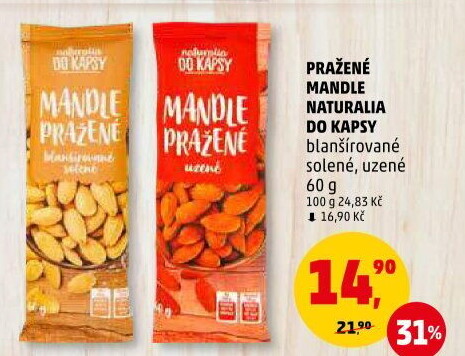 Mandle pražené Naturalia