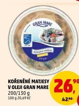 Matjesy kořeněné v oleji Gran Mare