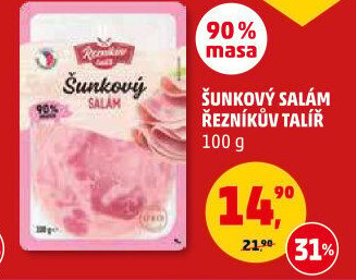 Salám šunkový Řezníkův talíř