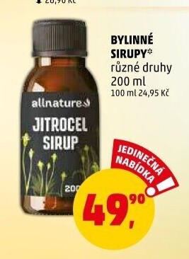 Sirup bio Allnature