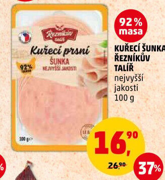 Šunka kuřecí nejvyšší jakosti Řezníkův talíř