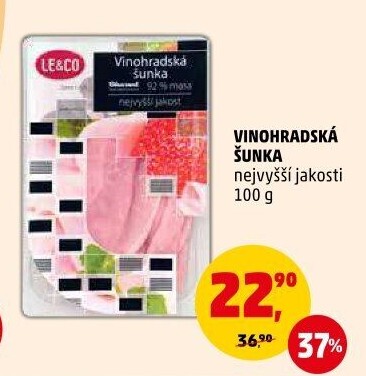 Šunka vinohradská nejvyšší jakosti LE&amp