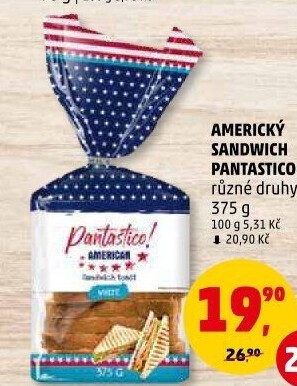 Toustový chléb American Sandwich Pantastico!