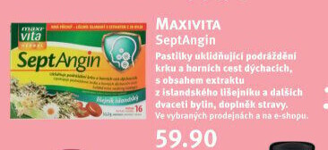 Pastilky proti nachlazení SeptAngin MaxiVita