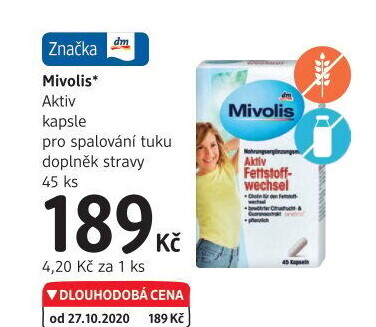 Doplněk stravy kapsle na spalování tuků Aktiv Mivolis