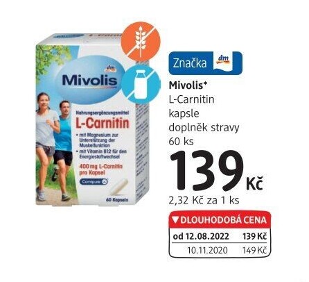 Doplněk stravy L-Carnitin Mivolis