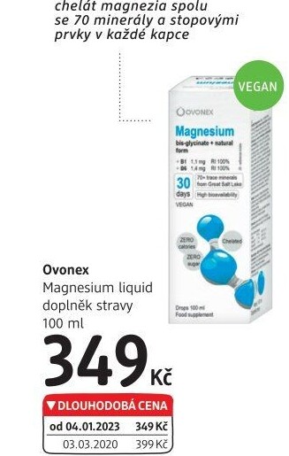 Doplněk stravy Magnesium liquid Ovonex