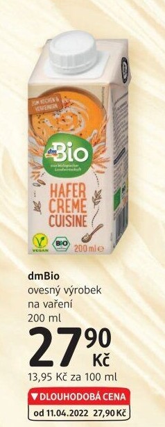Krém na vaření ovesný dm Bio