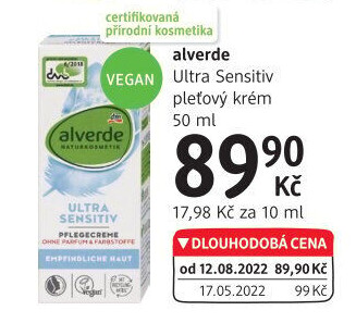 Krém pleťový Ultra Sensitive Alverde