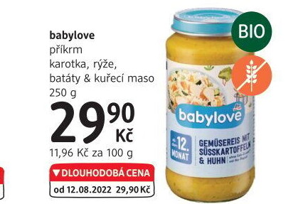 Příkrm hotová jídla bio Babylove