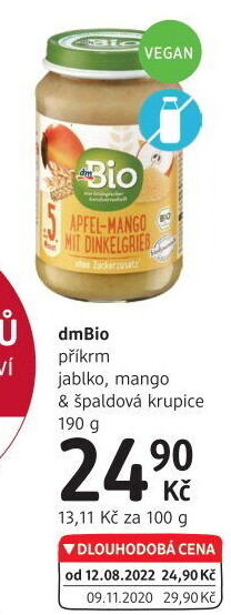 Příkrm ovocný dm Bio
