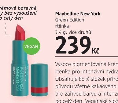 Rtěnka Green Edition Maybelline
