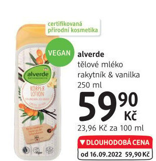 Tělové mléko Alverde