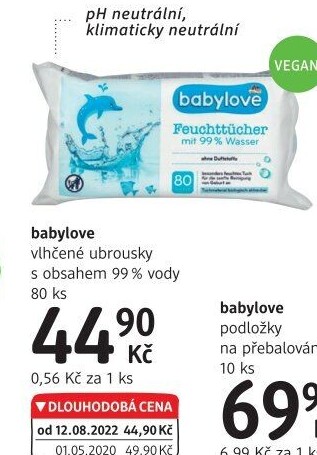 Vlhčené ubrousky dětské Babylove