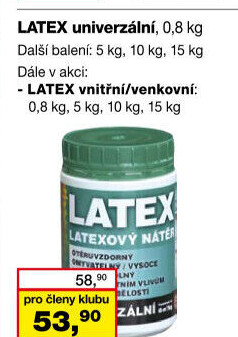 Latexový nátěr univerzální Barvy a laky Hostivař