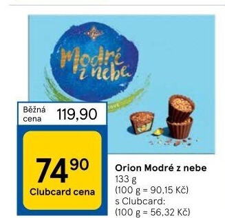 Bonboniéra Modré z nebe Orion