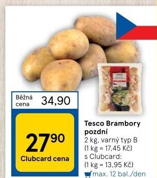 Brambory pozdní B Tesco