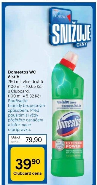 Čistič WC gelový Domestos