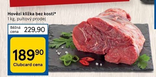 Hovězí přední bez kosti - kližka
