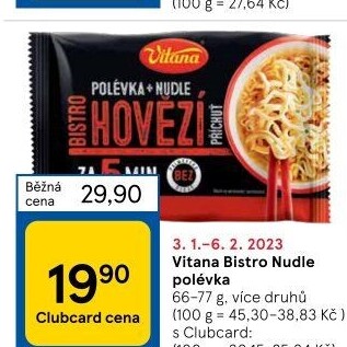 Instantní polévka nudlová Bistro Vitana