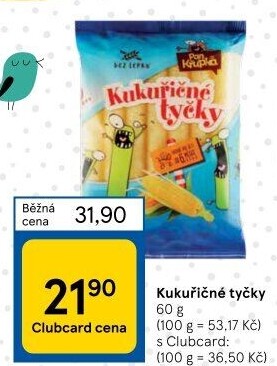 Kukuřičné tyčky bez lepku Rej