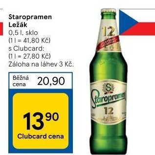 Pivo ležák Staropramen