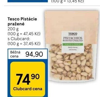 Pražené pistácie Tesco