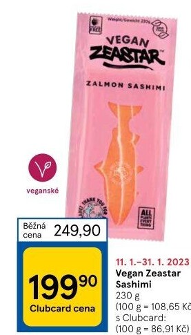 Sashimi mražené Vegan Zeastar