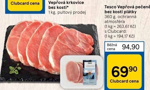 Vepřová pečeně bez kosti Tesco