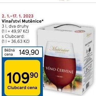 Vína Vinařství Mutěnice - bag in box