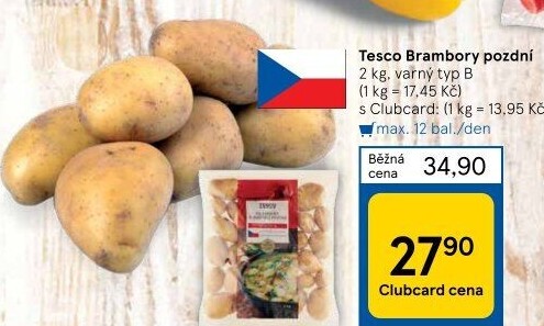 Brambory pozdní B Tesco