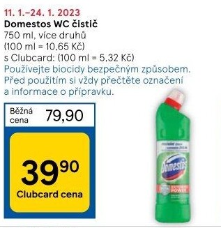 Čistič WC gelový Domestos