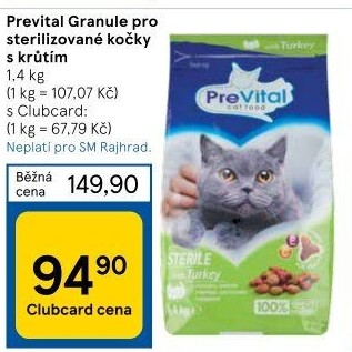 Granule pro kočky Prevital