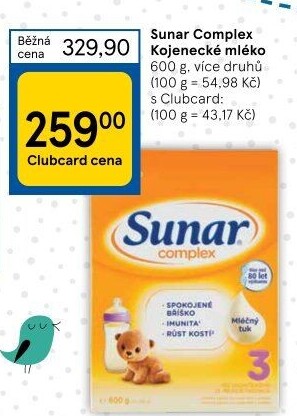 Kojenecká výživa Sunar Complex