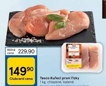 Kuřecí prsní řízky Tesco