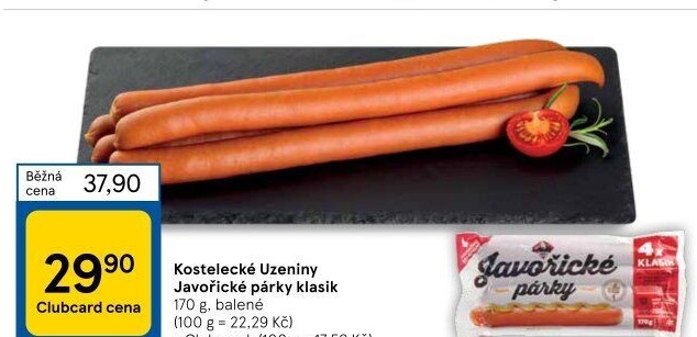 Párky javořické Kostelecké uzeniny