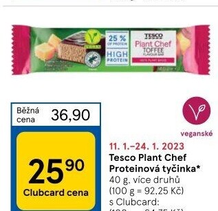 Proteinová tyčinka Tesco Plant Chef