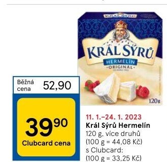 Sýr Hermelín Král sýrů