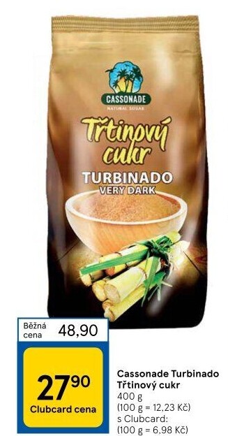 Třtinový cukr Turbinado Cassonade