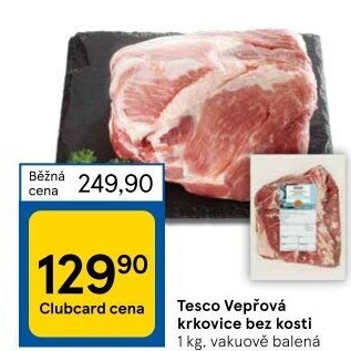 Vepřová krkovice bez kosti Tesco