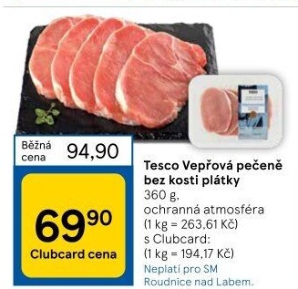 Vepřová pečeně bez kosti Tesco