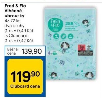 Vlhčené ubrousky Fred&amp
