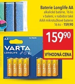 Baterie alkalické Longlife Varta