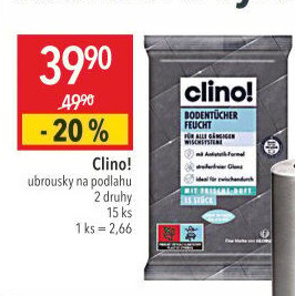 Čisticí ubrousky na podlahu Clino!