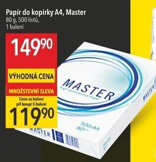 Kancelářský papír A4 Master